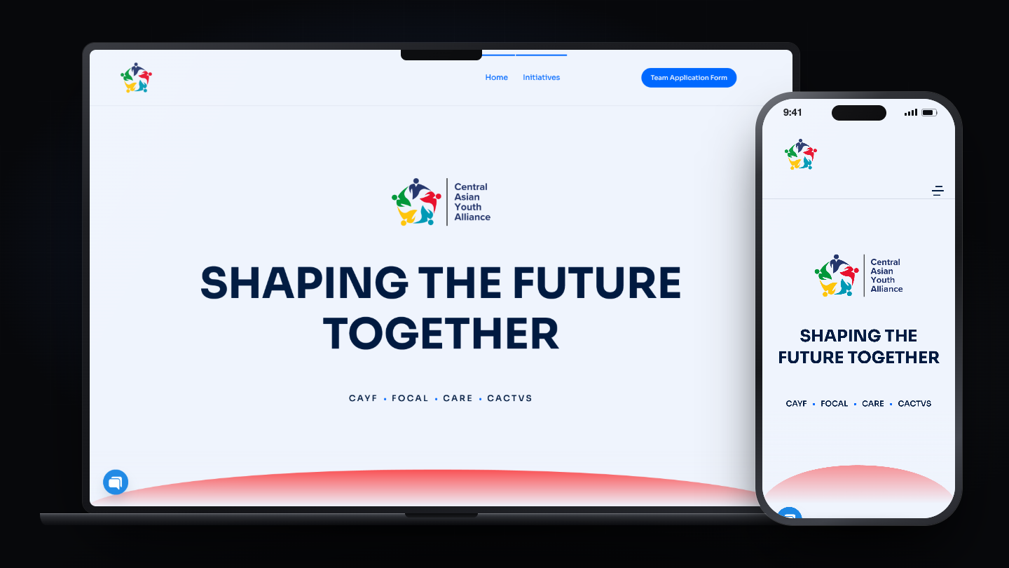 Central Asian Youth Alliance website screenshot