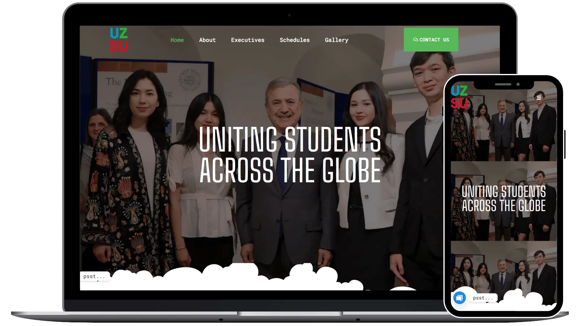 Uzbekistan's Students Union website screenshot